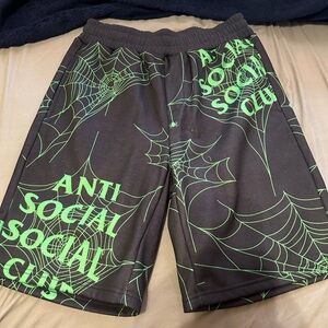 adidas Black and Green Athletic Men Shorts